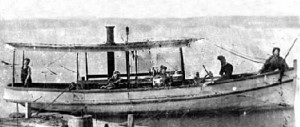 Steamer "Pioneer" with Tom and his family 